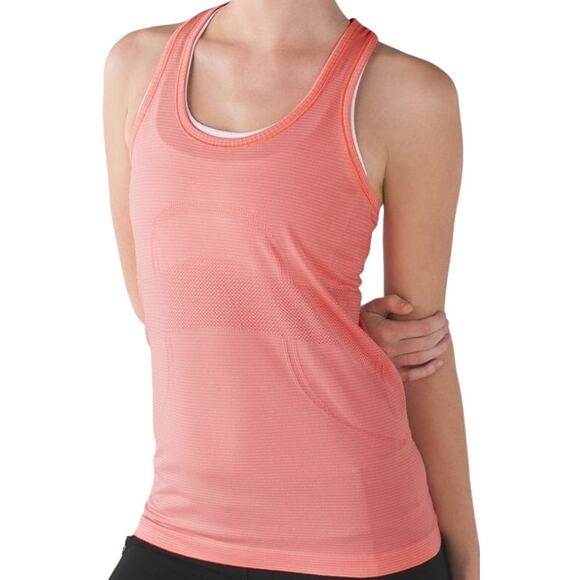 Lululemon Swiftly Tech Racerback Heathered Grapefruit First Release 4 - Picture 1 of 5